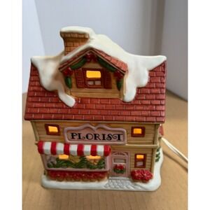 Vtg Homco christmas Village Florist Works